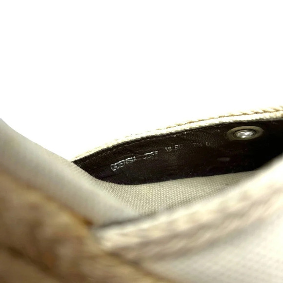 Bally Espadrille Wedges in Cream Canvas Slingback Size 38 US 7.5 - Picture 9 of 9